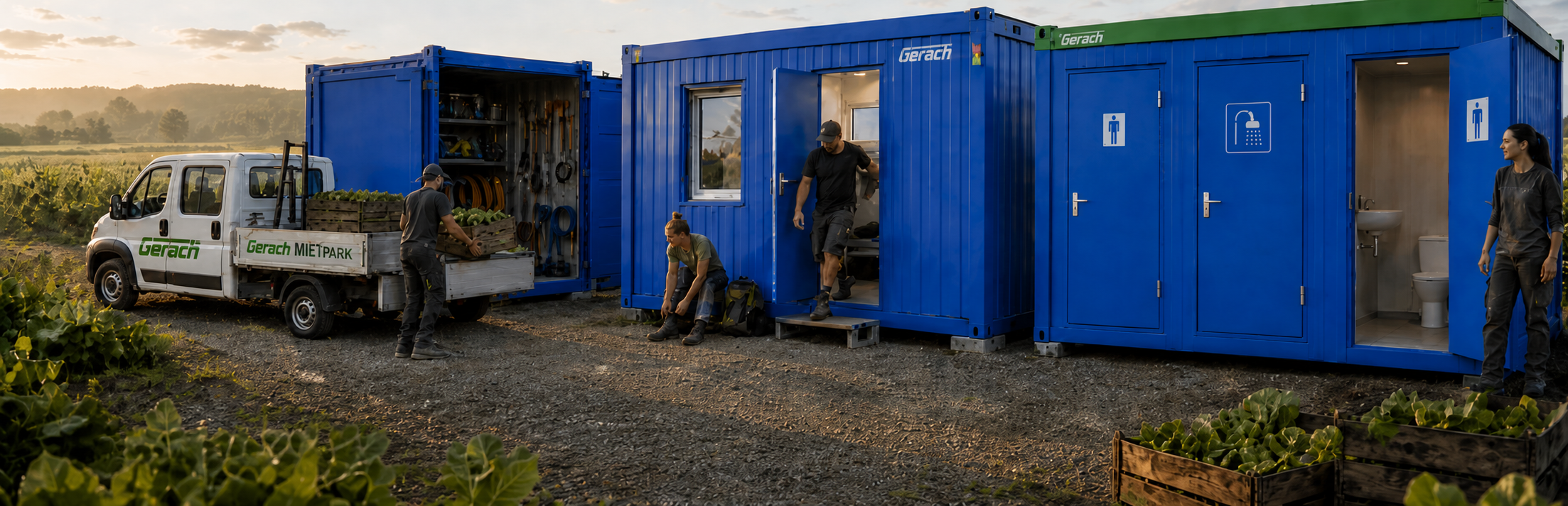 Raumcontainer für Erntesaison
